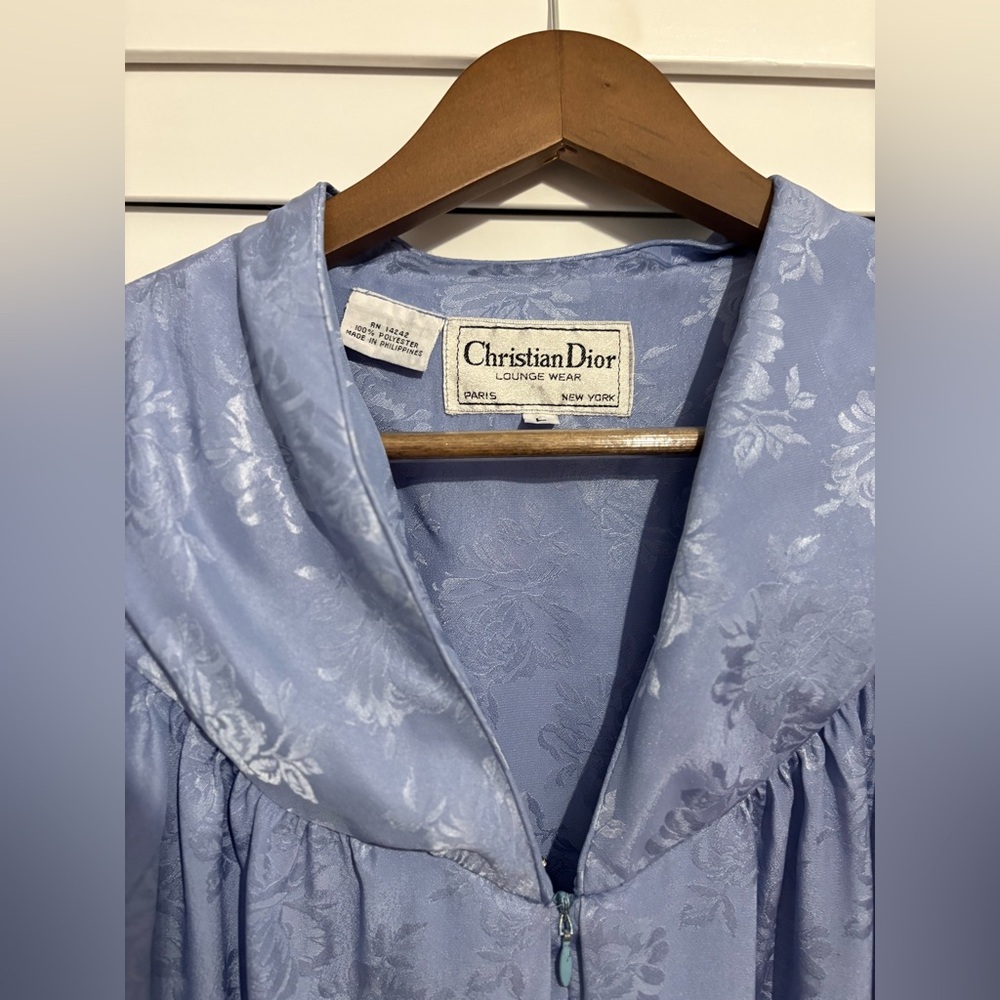 Vintage Christian Dior Light Purple Floral Loungewear